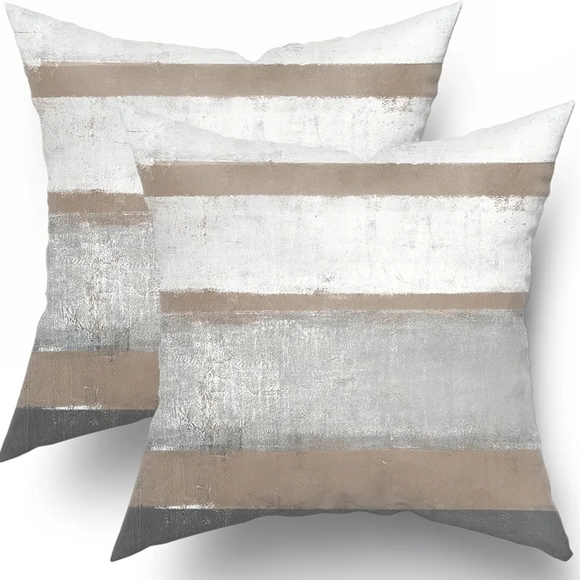 Striped Throw Pillow Covers - Picture 1 of 8